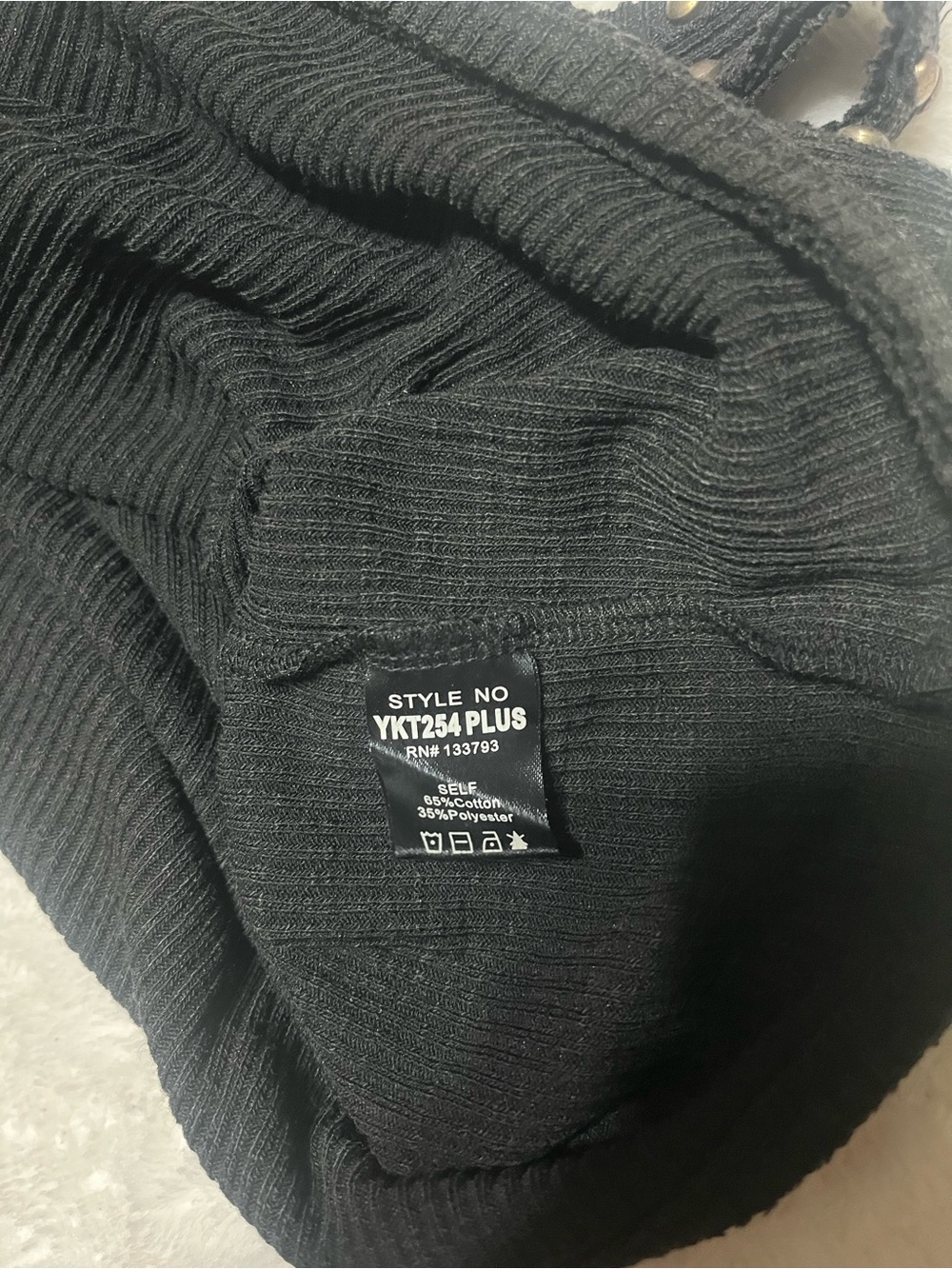 POL Black Ribbed Tank Top - Picture 4 of 5